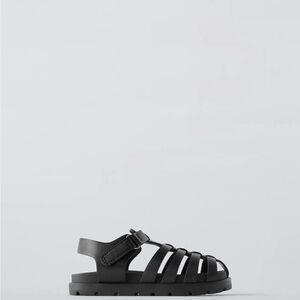 Zara Toddler Black Fisherman Sandals
